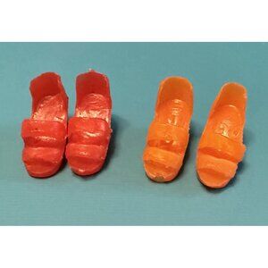 Vtg 1960s Barbie High Heel Chunky  Sandals Shoes Hong Kong Lot